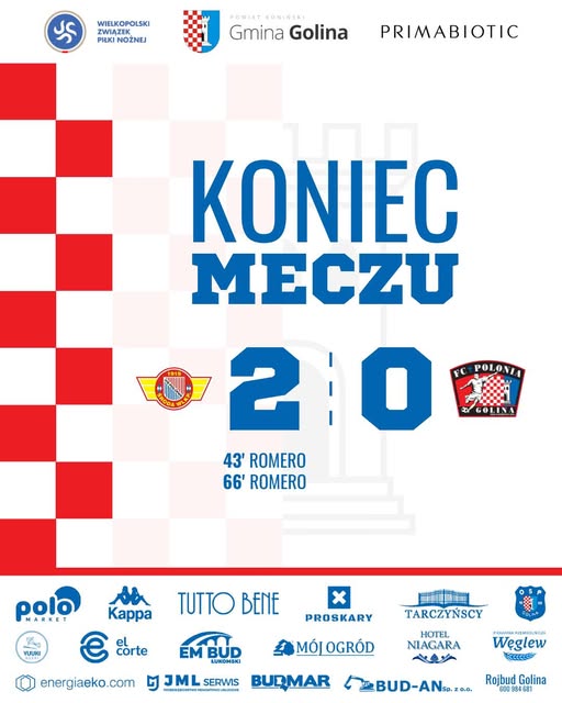 Polonia Golina w finale Wielkopolskiego Pucharu Polski przegrała mecz o trofeum z trzecioligową Polonią Środa Wielkopolska