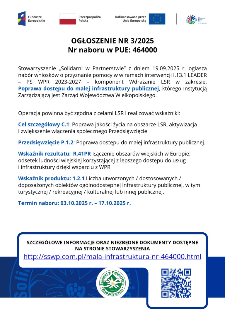 Solidarni w Partnerstwie - Ogłoszenie o naborze