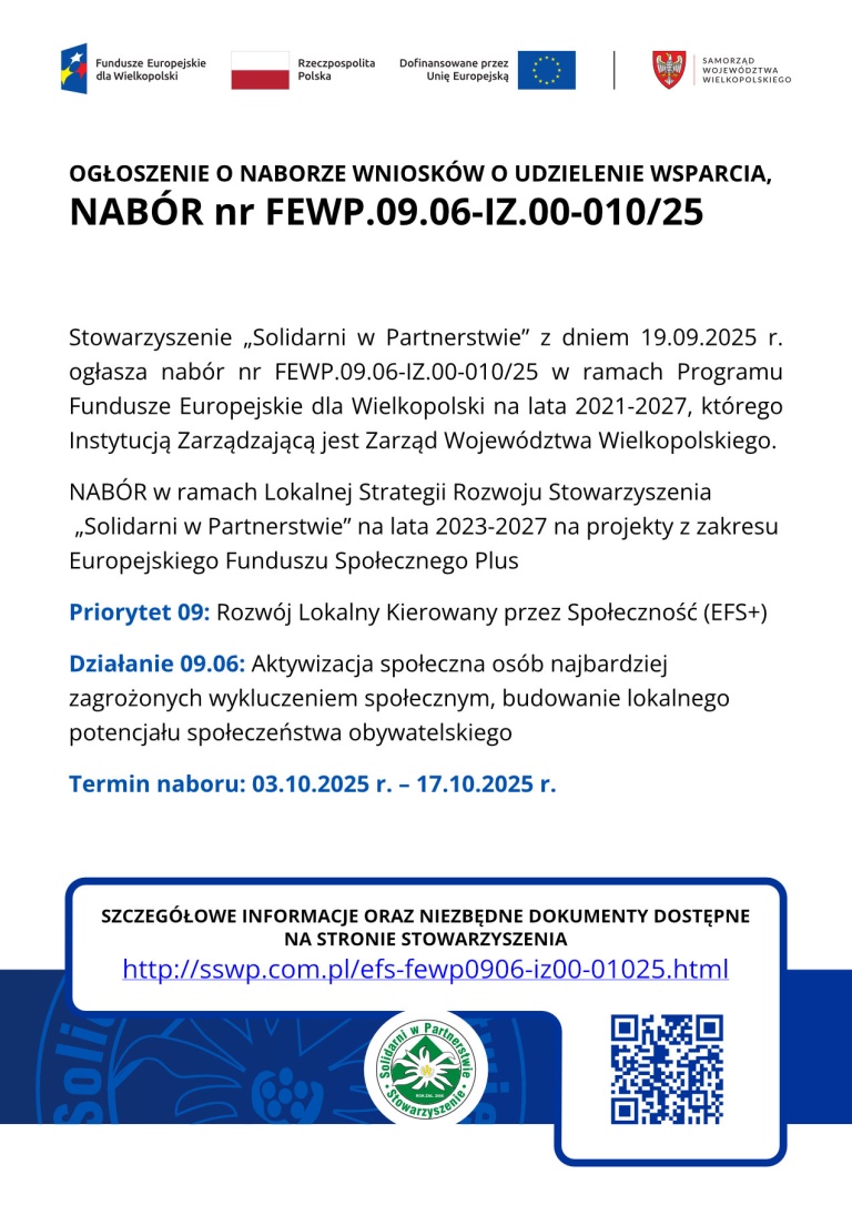 Solidarni w Partnerstwie - Ogłoszenie o naborze