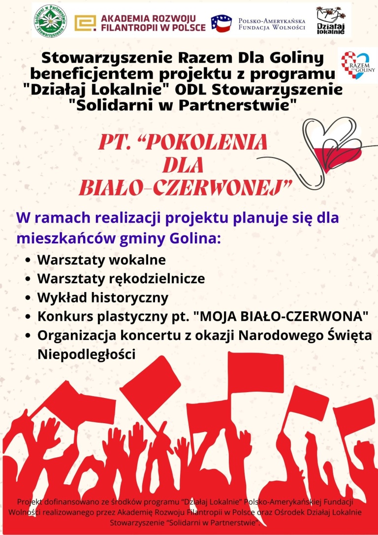 Zapraszamy ma warsztaty rękodzielnicze i wokalne w ramach projektu 