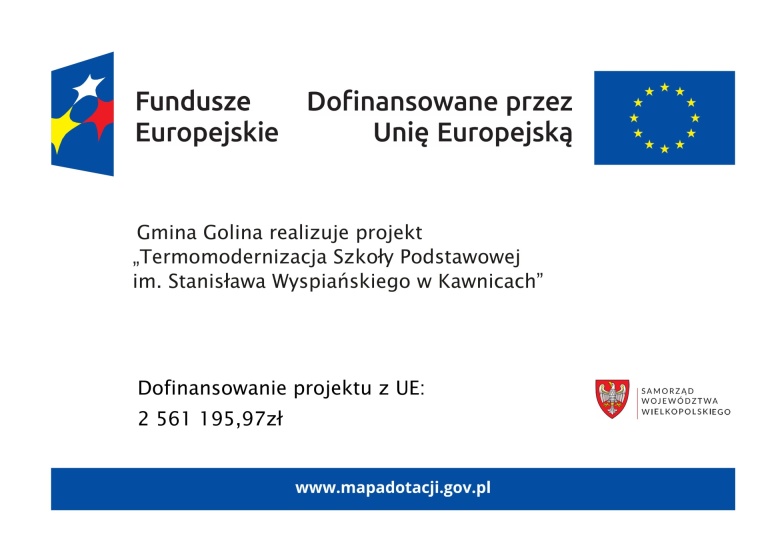 Termomodernizacja Szkoły Podstawowej im. Stanisława Wyspiańskiego w Kawnicach