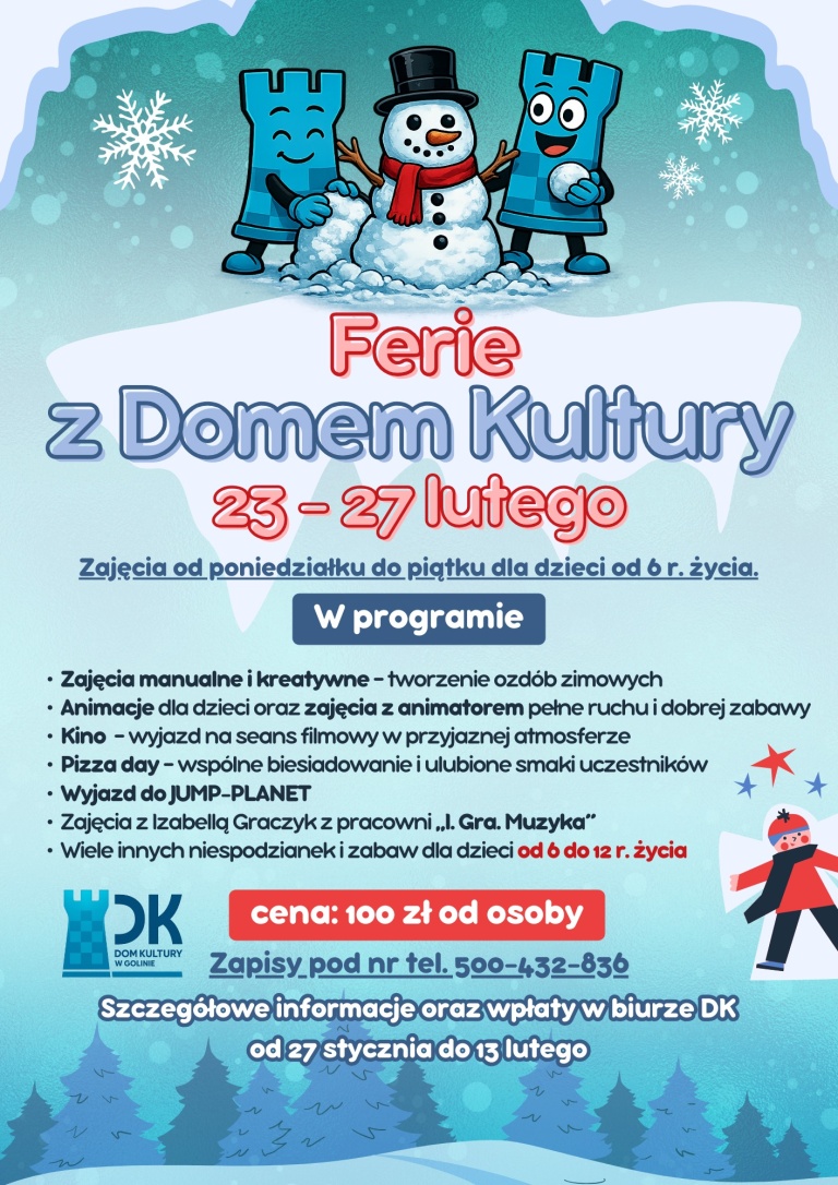 Ferie Zimowe w gminie Golina