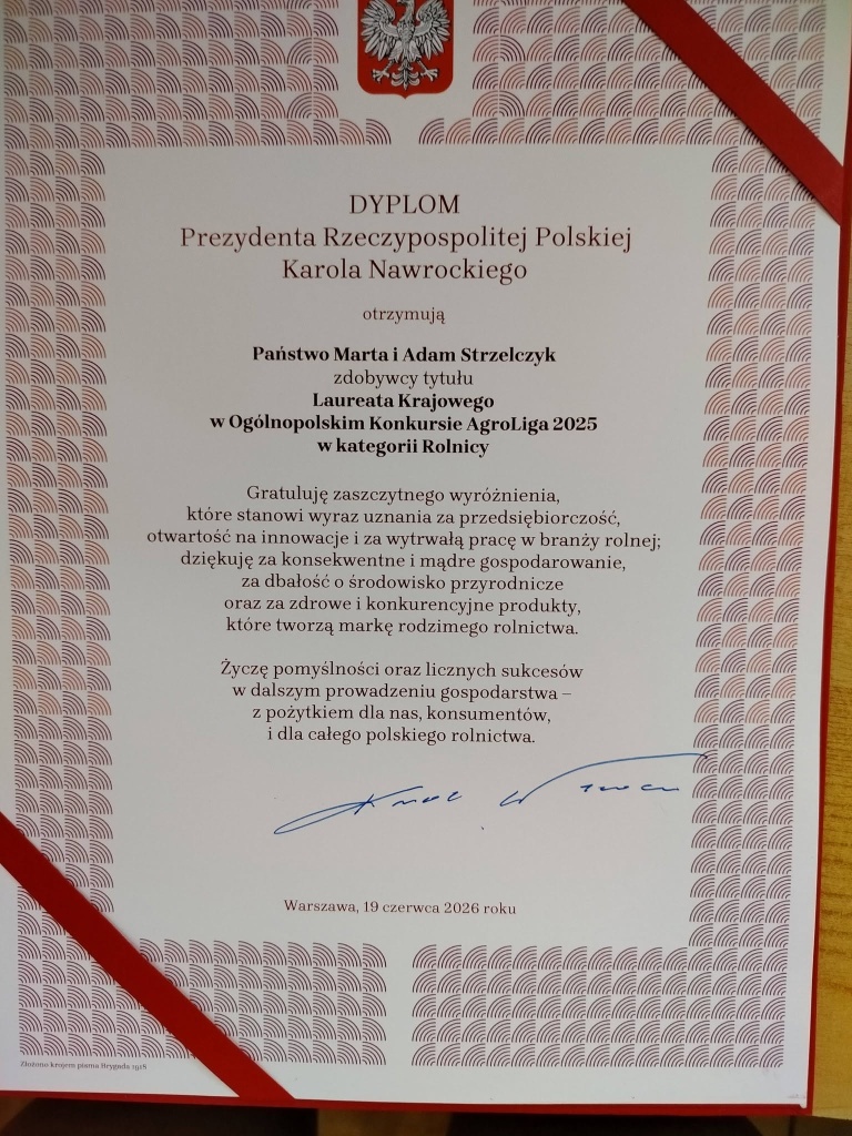Rolnicy z Przyjmy w gronie laureatów krajowego konkursu AgroLiga 2025