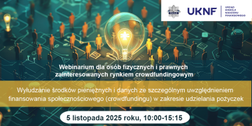 Bezpłatne webinarium CEDUR "Wyłudzanie środków pieniężnych i danych ze szczególnym uwzględnieniem finansowania społecznościowego (crowdfundingu) w zakresie udzielania pożyczek", 5 listopada 2025 r.