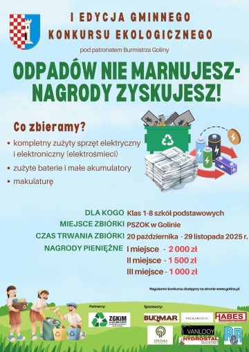 Gminny konkurs ekologiczny „Odpadów nie marnujesz – nagrody zyskujesz!” – I edycja