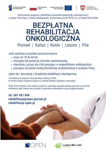 Projekt „Aktywni mimo raka" bezpłatna rehabilitacja onkologiczna