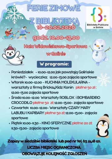 Ferie Zimowe w gminie Golina