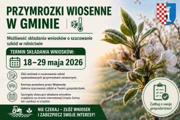 Komunikat dla rolników – przymrozki wiosenne, zgłoś szkodę