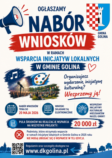 Rusza nabór do programu grantowego „Inicjatywy lokalne w Gminie Golina” – edycja 2026