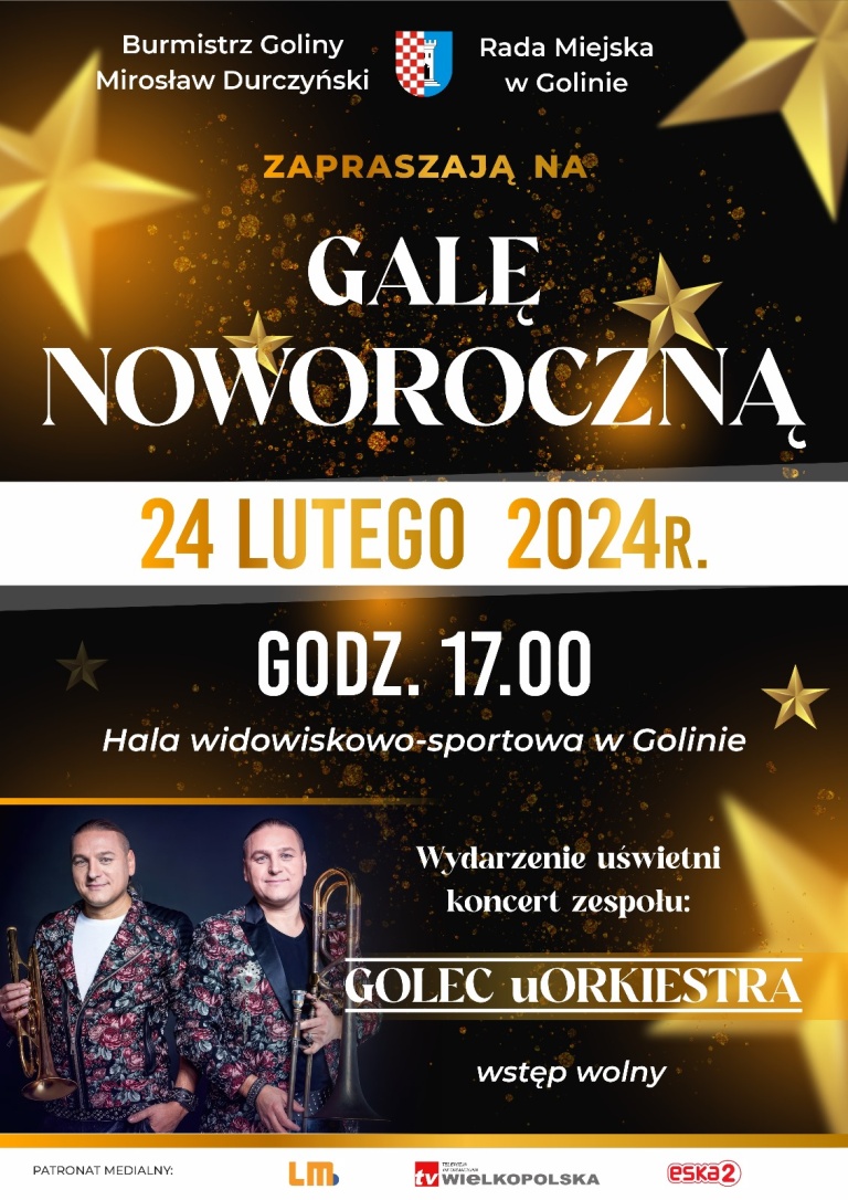Gala Noworoczna i koncert zespołu Golec uOrkiestra w Golinie