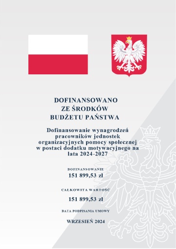 Dofinansowanie wynagrodzeń pracowników jednostek organizacyjnych pomocy społecznej w postaci dodatku motywacyjnego na lata 2024-2027