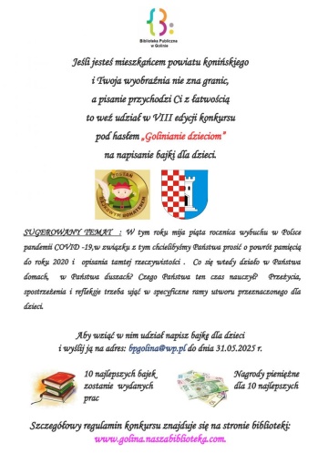 8 edycja GOLINANIE DZIECIOM - zgłoszenia do 31 maja 2025 r.