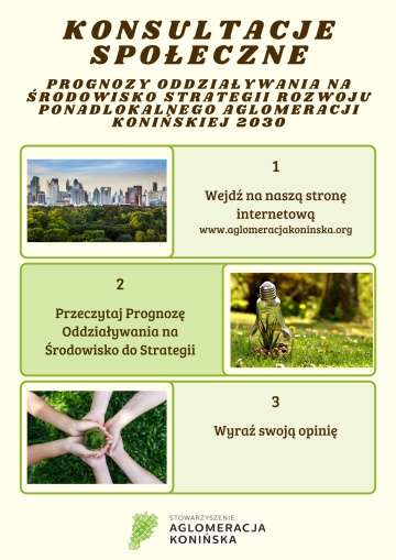 Konsultacje społeczne Prognozy Oddziaływania na Środowisko „Strategii Rozwoju Ponadlokalnego Aglomeracji Konińskiej 2030”