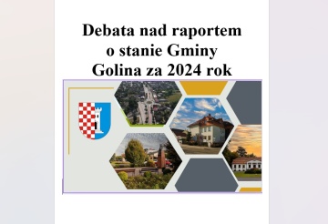 Debata nad raportem  o stanie Gminy Golina za 2024 rok