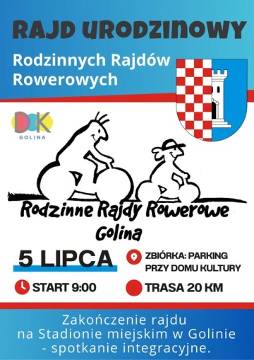 Rodzinne Rajdy Rowerowe zapraszają na Rajd Urodzinowy 5 lipca 2025 r.