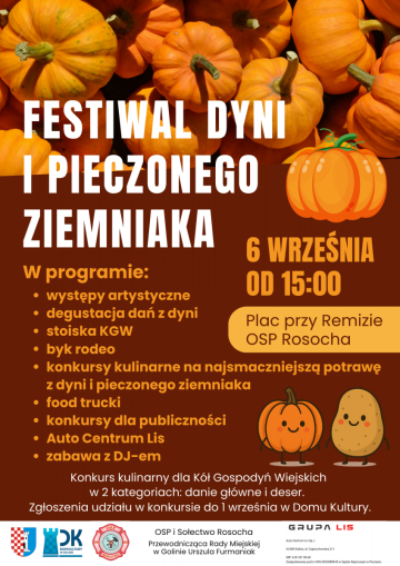 Festiwal Dyni i Pieczonego Ziemniaka. Zapraszamy do Rosochy 6 września 2025 r.