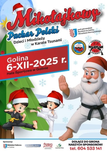 Mikołajkowy Puchar Polski Dzieci i Młodzieży w Karate Tsunami 06.12.2025 r.
